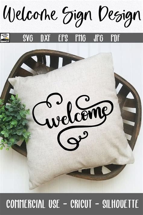 Download Free Welcome Sign SVG File - Fancy Welcome SVG File Commercial Use Free PSD Mockups