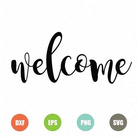 Download Free Welcome Sign SVG File - Fancy Welcome SVG File Files DXF Files