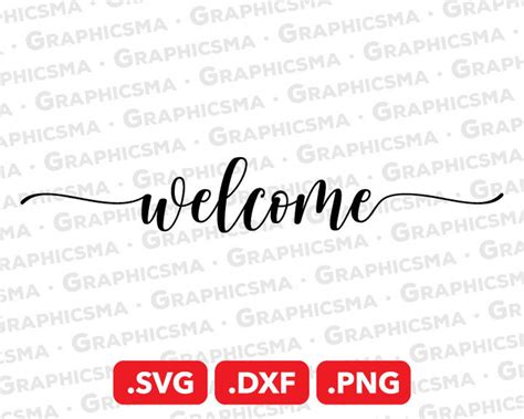 Download Free Welcome Sign SVG File - Fancy Welcome SVG File Silhouette DXF Files