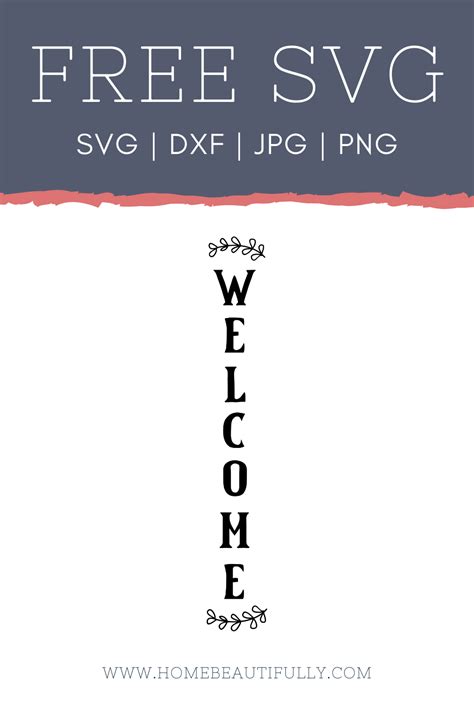 Download Free Welcome Sign SVG File For Cricut