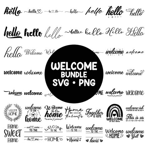 Download Free Welcome Signs SVG Bundle For Silhouette