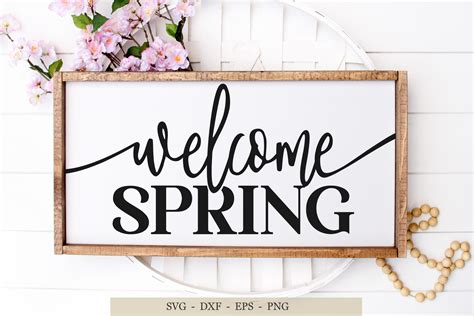 Download Free Welcome Spring SVG Cut File | Spring SVG | Spring DXF For Cricut