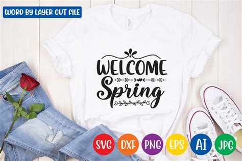 Download Free Welcome Spring SVG Cut File Creativefabrica DXF Files