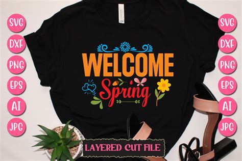 Download Free Welcome Spring SVG Cut File Files