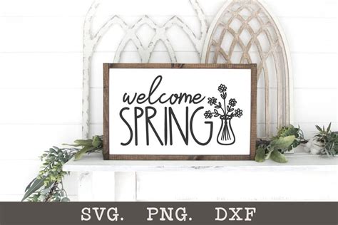 Download Free Welcome Spring SVG Cut File For Silhouette