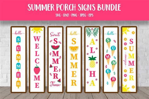 Download Free Welcome Summer Porch Signs Bundle DXF Files