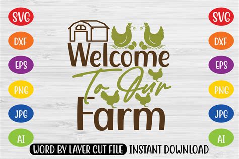 Download Free Welcome To Our Farm SVG Cut File Images