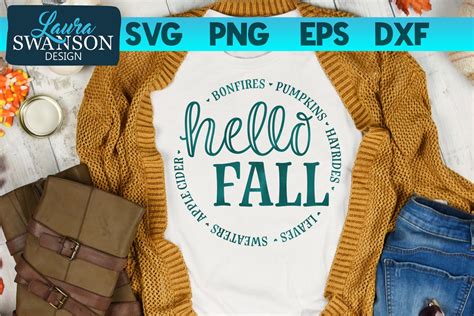 Download Free Well Hello Fall SVG Cut File Silhouette DXF Files