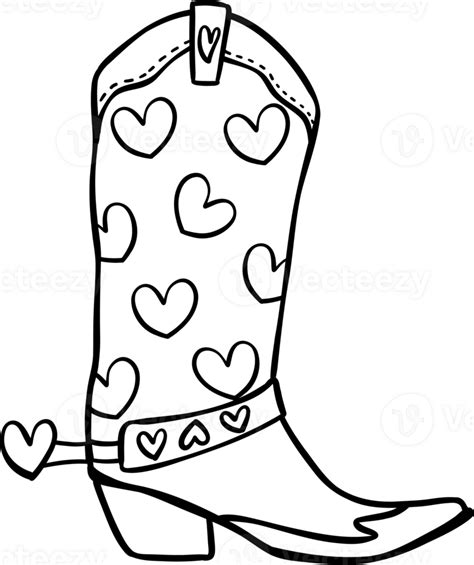 Download Free Western Boot with Heart | Applique Embroidery Files
