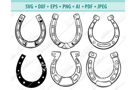 Download Free Western Horseshoe - SVG File, DXF File Commercial Use DXF Files