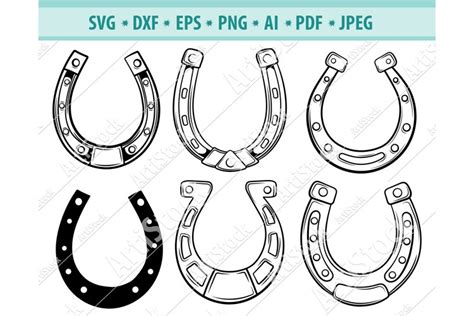 Download Free Western Horseshoe - SVG File, DXF File Commercial Use Free PSD Mockups
