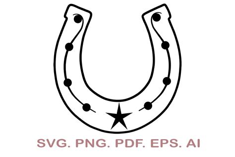 Download Free Western Horseshoe - SVG File, DXF File Files Free PSD Mockups