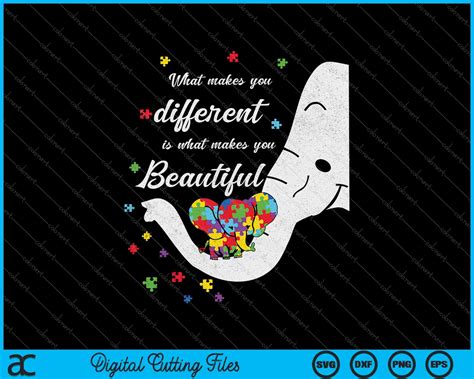 Download Free What Makes You Different Elephant Autism Files DXF Files
