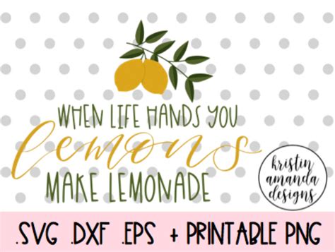Download Free When Life hands you Lemons Cutting File Commercial Use Free PSD Mockups