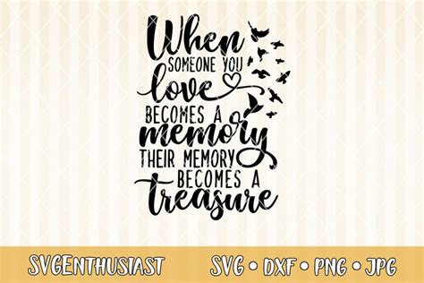 Download Free When someone you love becomes a memory the memory SVG Cut File Silhouette Free PSD Mockups