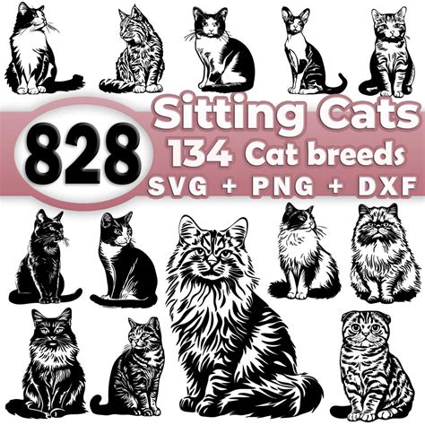 Download Free White Cats- SVG File, DXF File Commercial Use For Crafts