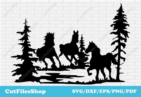 Download Free Wild Horse DXF Files