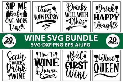 Download Free Wine Bundle, SVG Files, DXF Files, Cuttable Files For Crafts
