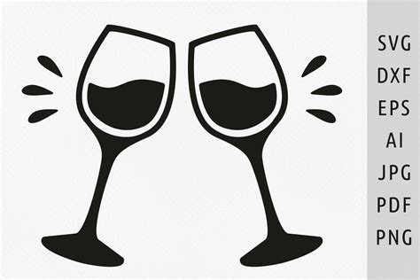 Download Free Wine Glass - SVG File, DXF File For Cricut
