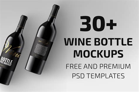 Download Free Wine Packaging Mockups PSD Templates Object Mockups