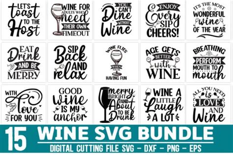 Download Free Wine Quotes Bundle DXF Files