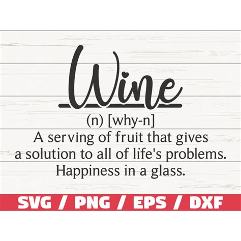 Download Free Wine Word Dictionary Definition SVG Cut File Commercial Use