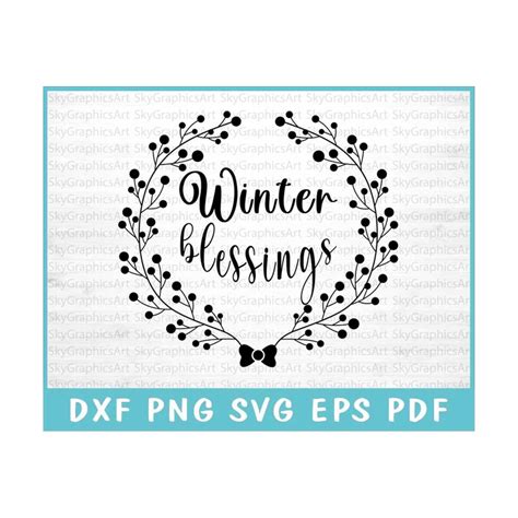 Download Free Winter Blessings - SVG File, DXF File For Cricut