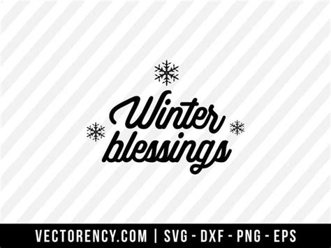 Download Free Winter Blessings - SVG File, DXF File For Silhouette