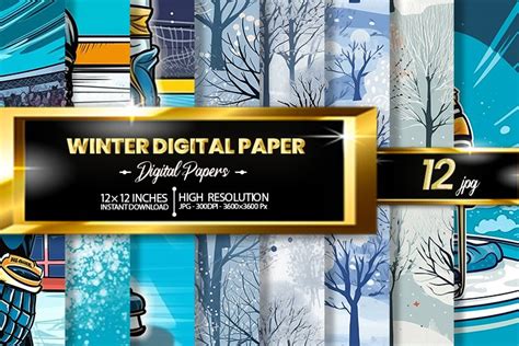 Download Free Winter Digital Papers DXF Files