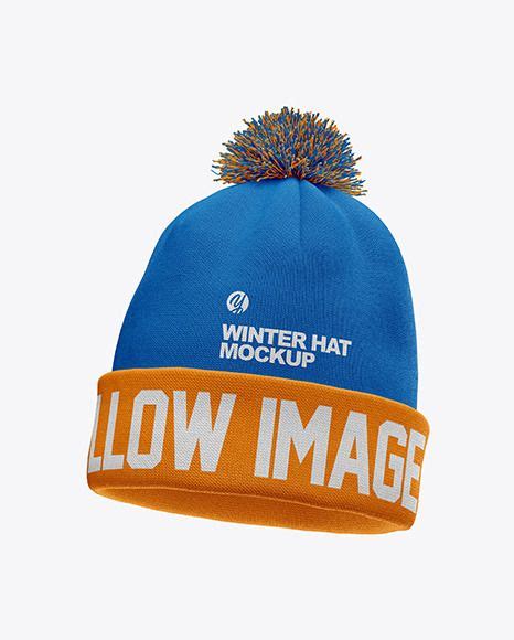 Download Free Winter Hat Mockup - Half Side View PSD Generator