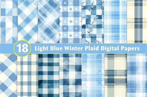 Download Free Winter Plaid Digital Papers For Crafts