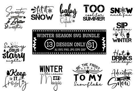 Download Free Winter Season SVG Bundle For Crafts