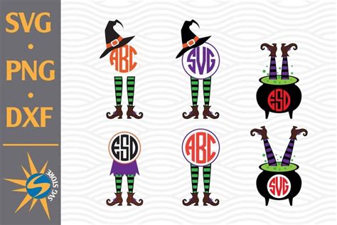 Download Free Witch Leg Monogram SVG, PNG, DXF Digital Files Include For Crafts