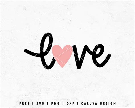 Download Free With Love SVG Commercial Use