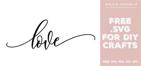 Download Free With Love SVG Files For Crafts