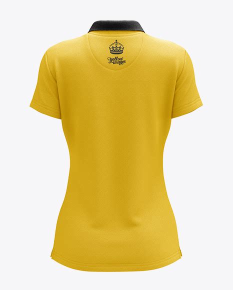 Download Free Womens Polo HQ Mockup - Back View PSD Generator PSD Files