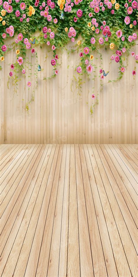 Download Free Wood and Floral Backdrops 2 Files
