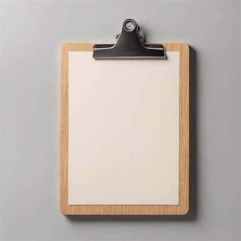Download Free Wooden Clipboard with A4 Paper Mockup PSD TIFF Files PSD Files