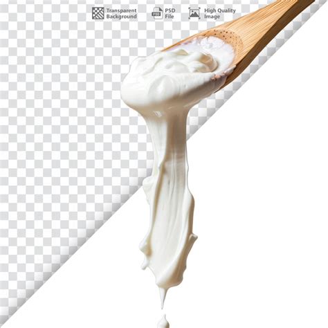 Download Free Wooden Spoon With Cottage Cheese PSD Generator PSD Files