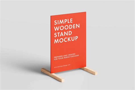 Download Free Wooden Stand Mockup PSD Object Mockups PSD Files