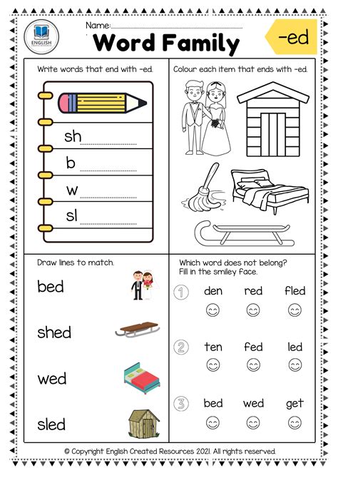 Free Word Family Worksheets