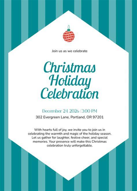 Free Word Template Christmas Invitations – Free Editable Template ...