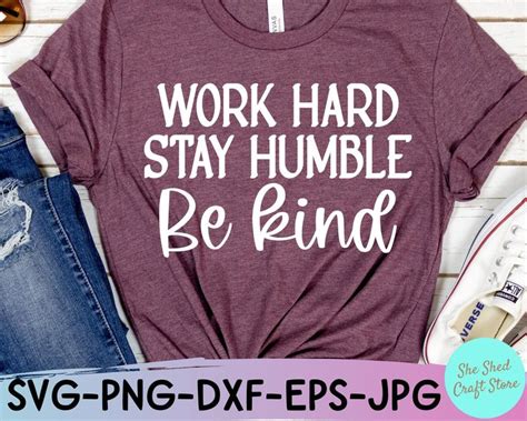 Download Free Work hard Stay humble Printable Commercial Use DXF Files