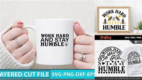 Download Free Work hard Stay humble Printable DXF Files