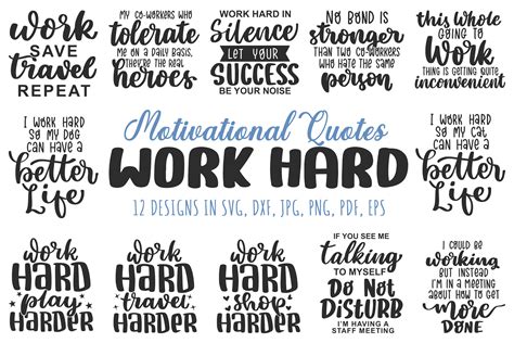 Download Free Work hard for it SVG DXF Files