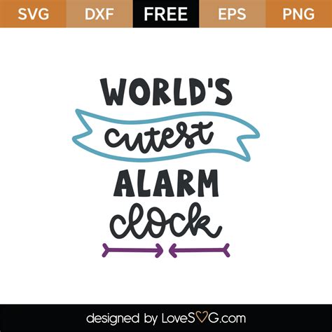 Download Free World's Cutest Alarm Clock SVG Cut File Files Free PSD Mockups