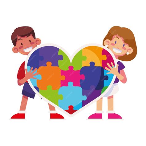 Download Free World Autism Day Puzzles Heart Commercial Use DXF Files