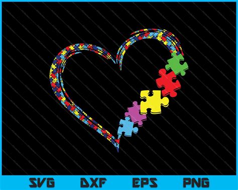 Download Free World Autism Day Puzzles Heart Cut Files