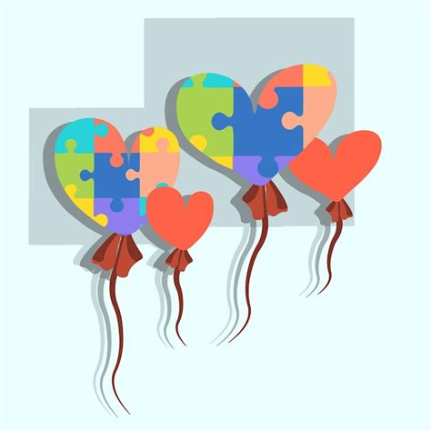 Download Free World Autism Day Puzzles Heart Files