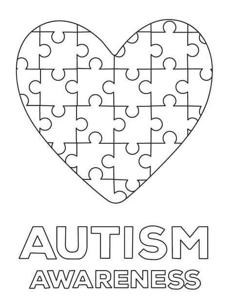 Download Free World Autism Day Puzzles Heart Printable